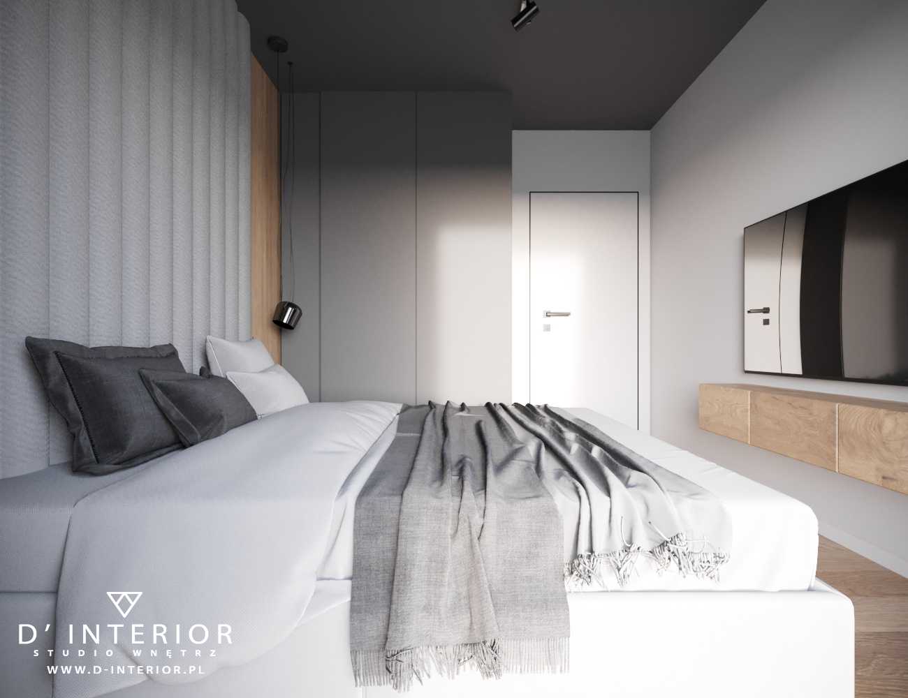 Projekt nowoczesnej sypialni w GdaÅ„sku